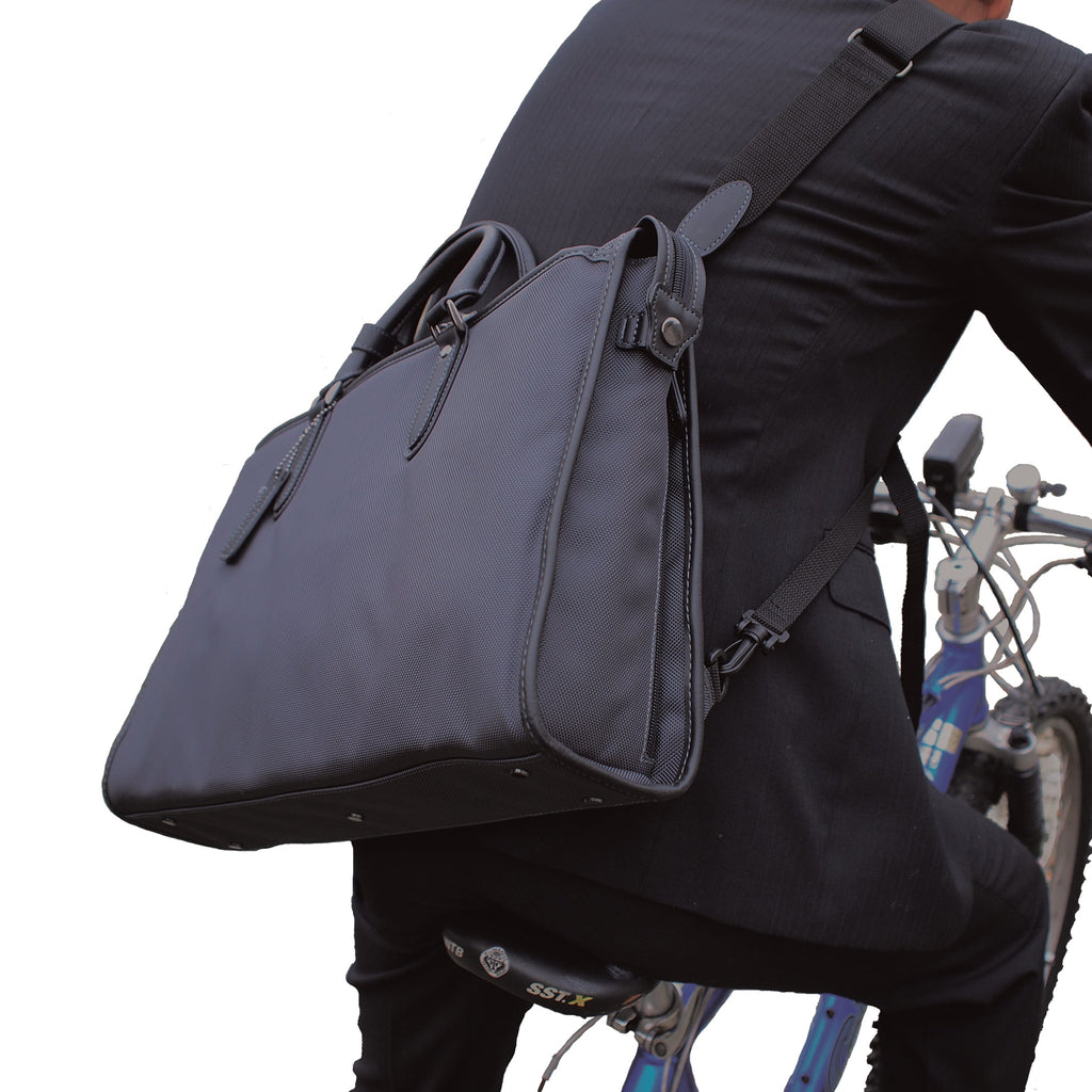 【生活応援】海外製／A4対応／メッセンジャービジネス／ビジネスバッグ／自転車対応／グレー色／102599【決算セール限定】