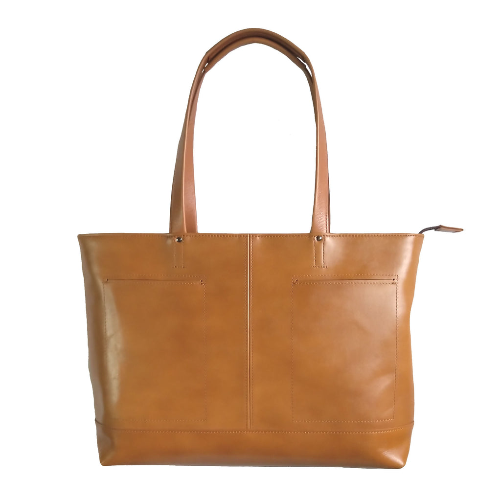 【訳アリ品】日本製／国産／牛革／レザー／革製／ミニマル派／小さめ／普段使い／トートバッグ／小寸／ダウンサイジング／557110／キャメル／Bluffpop