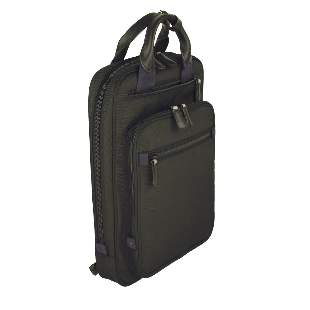 【訳アリ品】海外製／PC対応／自転車対応／A4対応／薄型／スリム型／２WAY／リュック／手提げ／ハンドル付／ブラック／黒色／126029