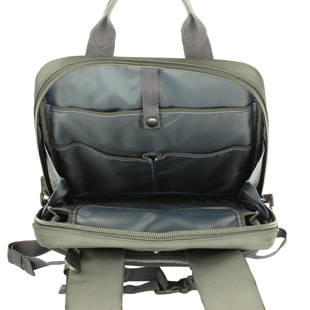 【訳アリ品】海外製／PC対応／自転車対応／A4対応／薄型／スリム型／２WAY／リュック／手提げ／ハンドル付／ブラック／黒色／126029