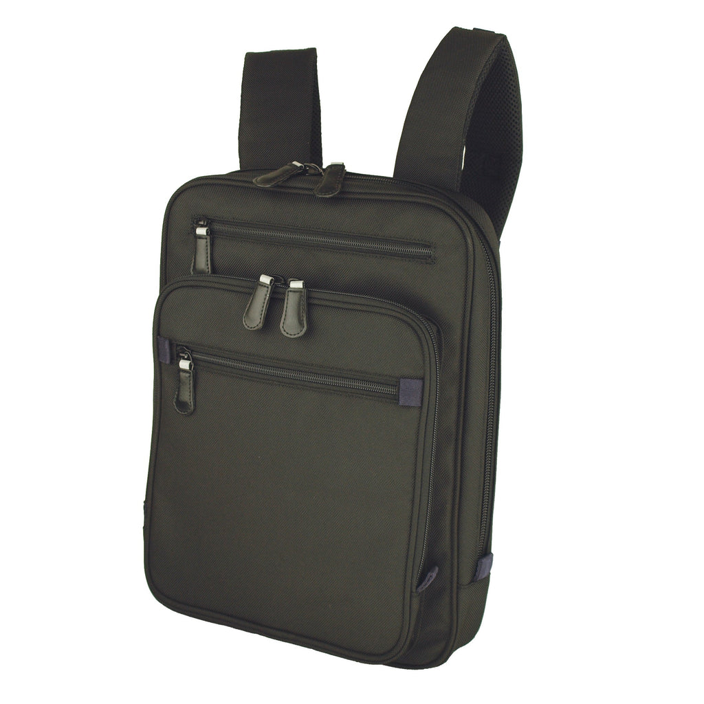 【訳アリ品】海外製／PC対応／自転車対応／A4対応／薄型／スリム型／２WAY／リュック／手提げ／ハンドル付／ブラック／黒色／126029