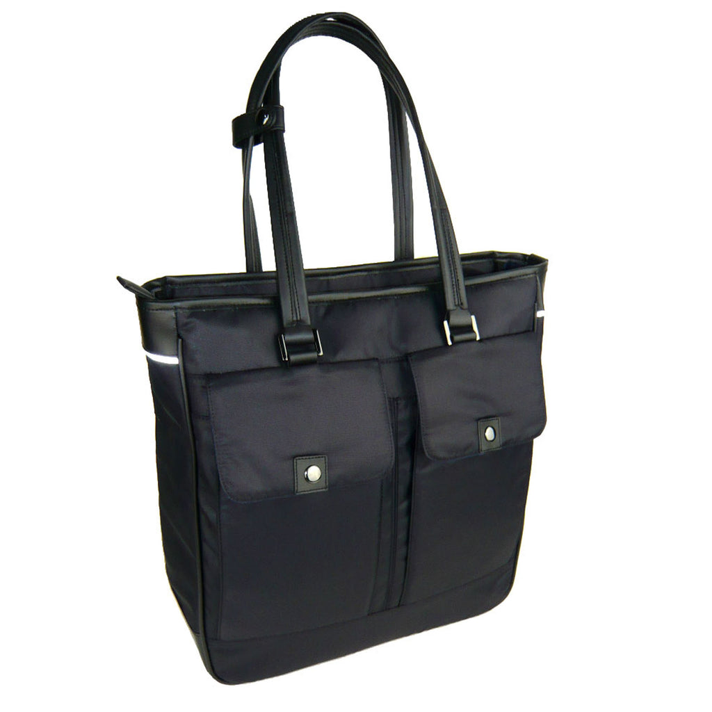 【EC限定価格】海外製／撥水／ナイロン／ソフト／タテ型／トートバッグ／ブラック／黒色／VELBA／126035