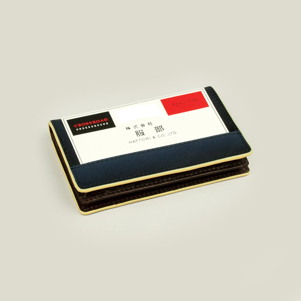 海外製／牛革／革／レザー／名刺入／背面カードホルダー／2025年ラッキーカラー／全2色／154001／RYU'S ONE