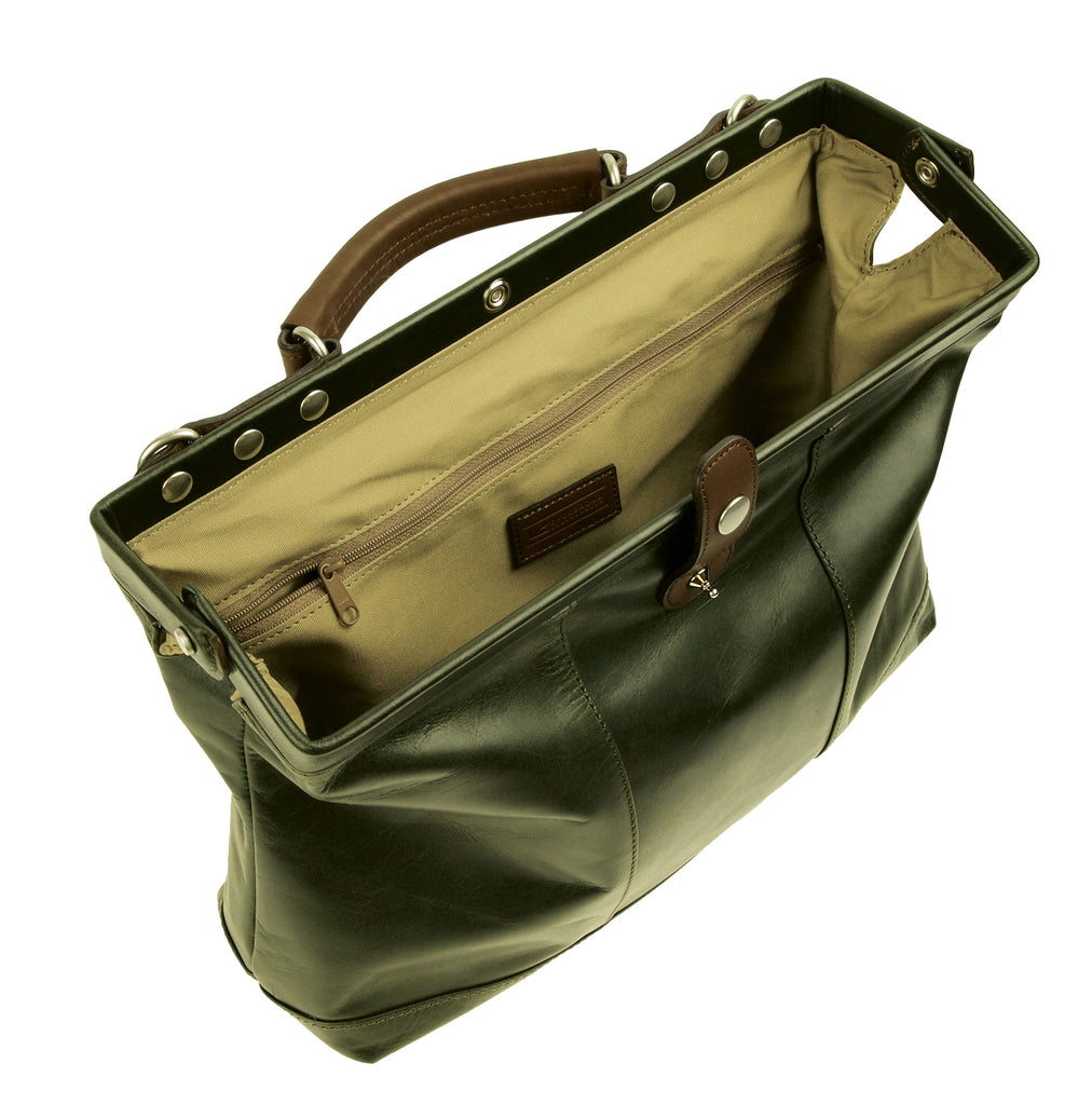 【訳アリ品】豊岡製／日本製／国産／牛革／レザー／ダレスバッグＳ／ショルダーバッグ／505046／グリーン／緑色／カーキ色【期間限定】