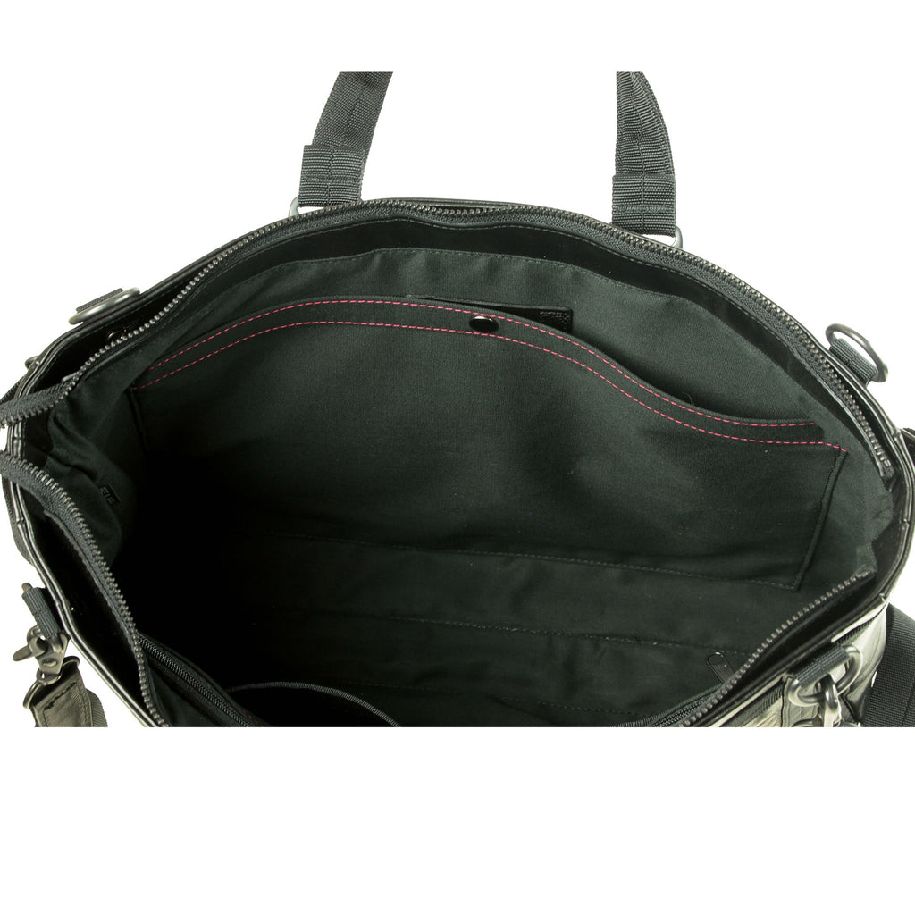 【訳アリ品】豊岡製／日本製／国産／牛革／レザー／革／天ファスナー／ビジネスバッグ／ブラック／黒色／505011／CROSSROAD