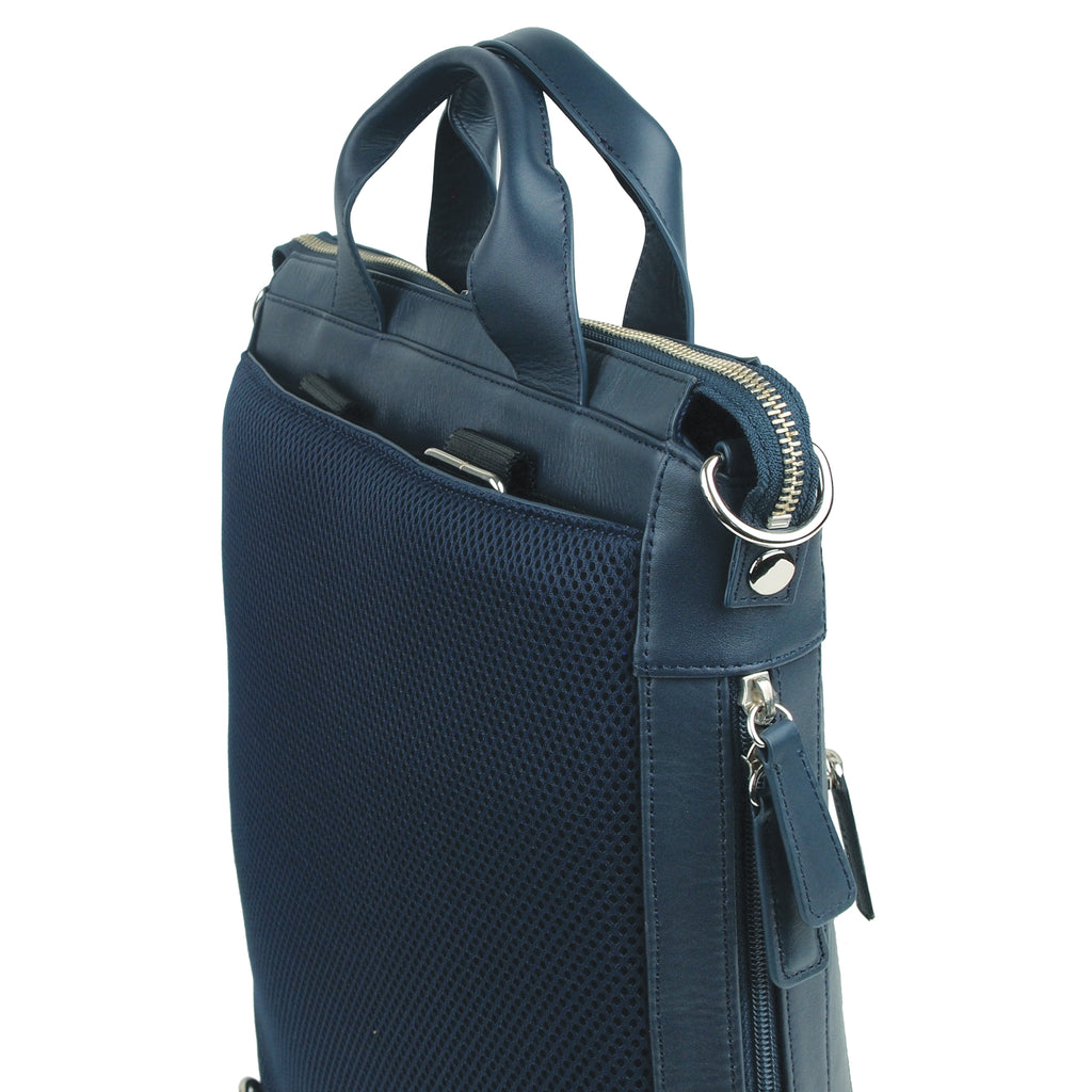 【40％OFF】海外製／牛革製／レザー／A4対応／３ｗａｙ／リュック／肩掛け／手提げ／蒸れ軽減／ネイビー／紺色／126053／VELBA【在庫限り】