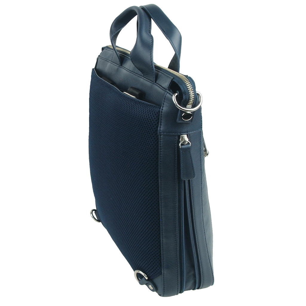 【40％OFF】海外製／牛革製／レザー／A4対応／３ｗａｙ／リュック／肩掛け／手提げ／蒸れ軽減／ネイビー／紺色／126053／VELBA【在庫限り】