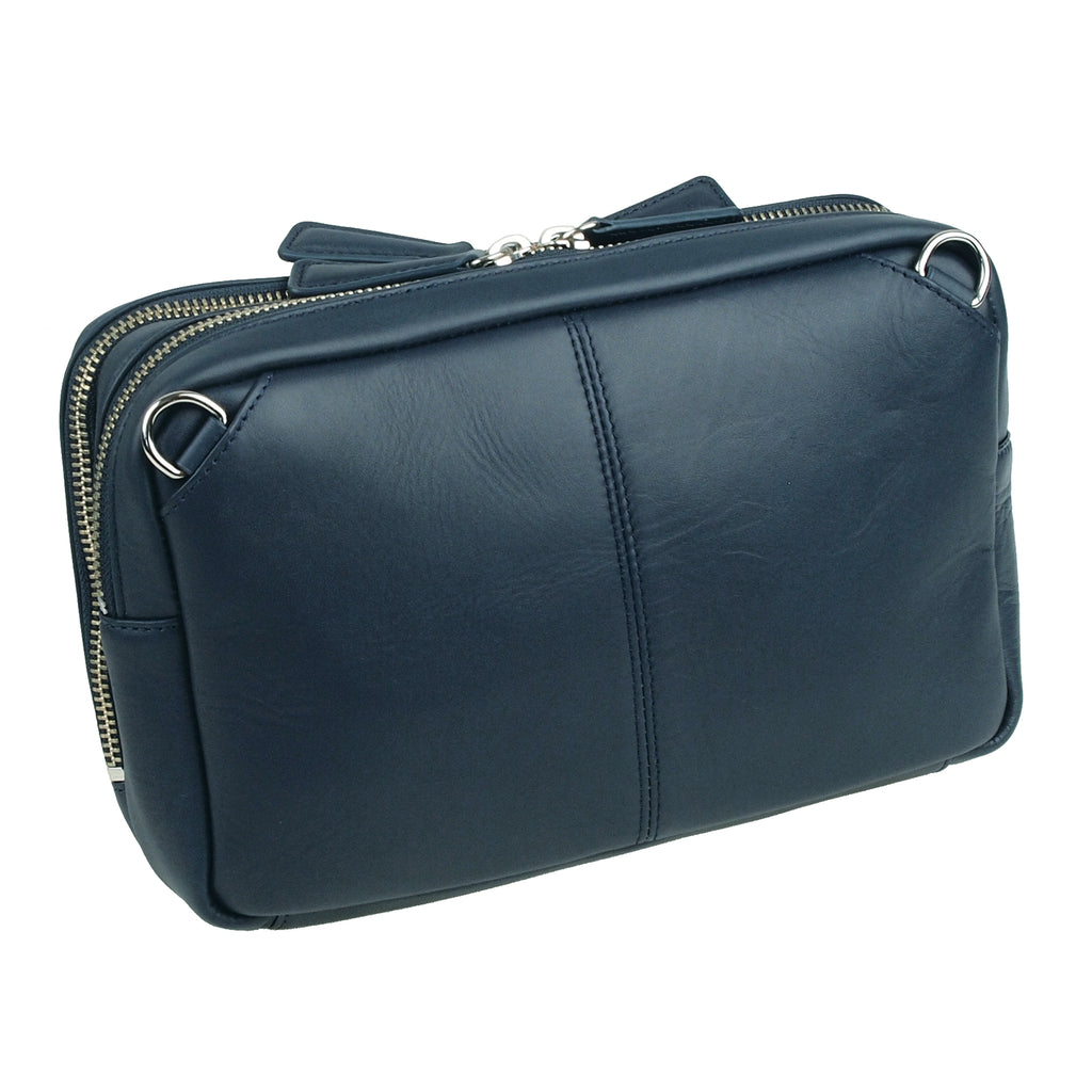 【50％OFF】海外製／牛革製／レザー／ショルダー／ポーチ／ネイビー色／126051／VELBA【在庫限り】