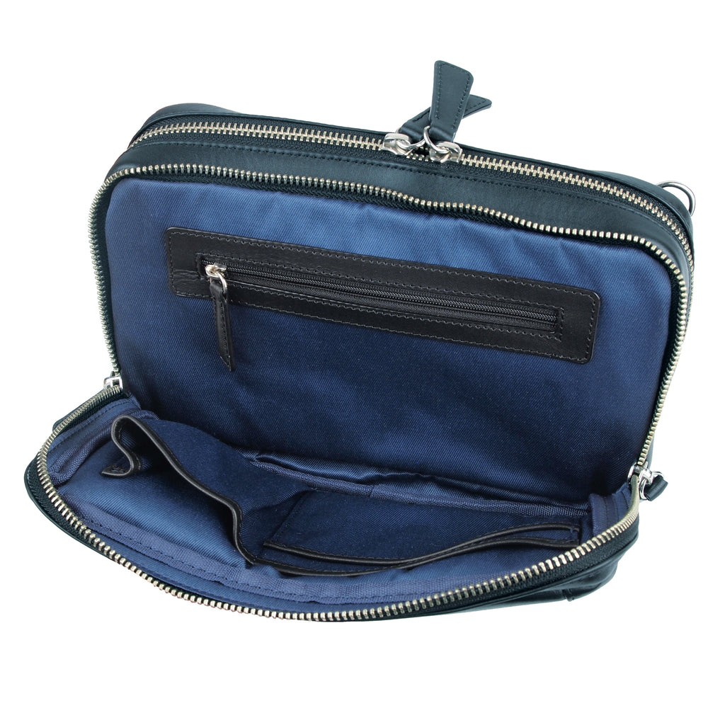 【50％OFF】海外製／牛革製／レザー／ショルダー／ポーチ／ネイビー色／126051／VELBA【在庫限り】