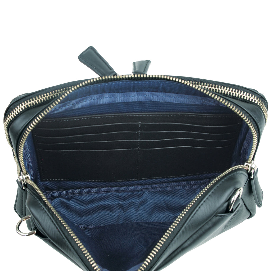 【50％OFF】海外製／牛革製／レザー／ショルダー／ポーチ／ネイビー色／126051／VELBA【在庫限り】